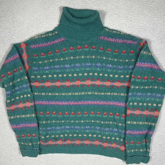 Laura Ashley Womens Size M/L Wool Turtle Neck Sweater - Picture 1 of 14
